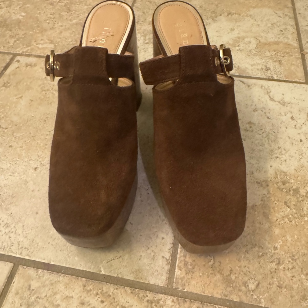 Gianni Bini Brown Suede Women's Mules